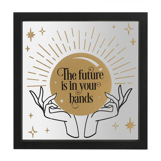 fortune teller mirrored wall hanging front view crystal ball design decorative wall art