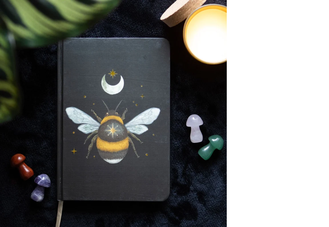 forest bee hardback notebook a5 nature stationery journal