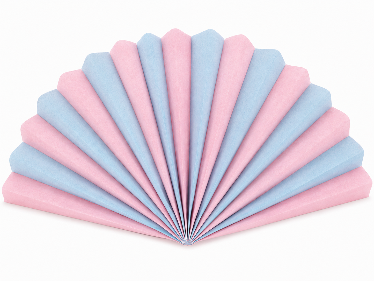 pastel tissue paper pack in baby pink and baby blue concertina display, perfect for gift wrapping crafts and party presentation
