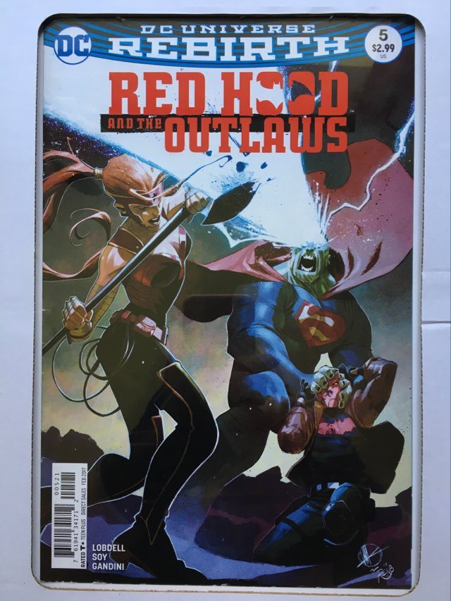 dc comics red hood and the outlaws rebirth comic cover presented in clip frame