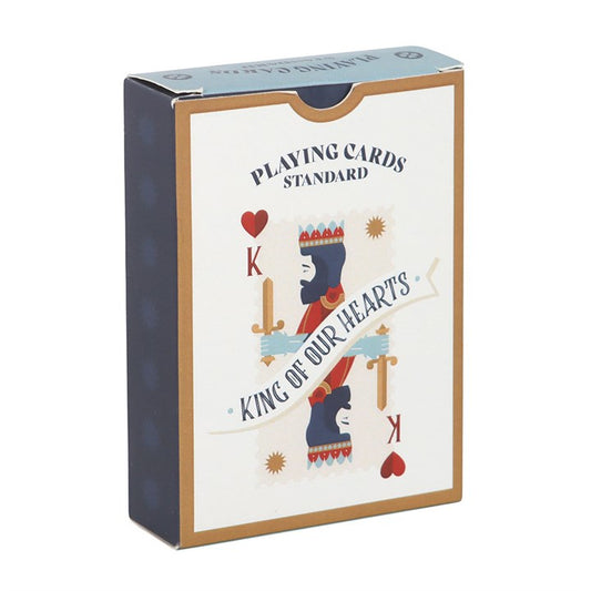 sealed king of our hearts playing card deck shown ready for gifting