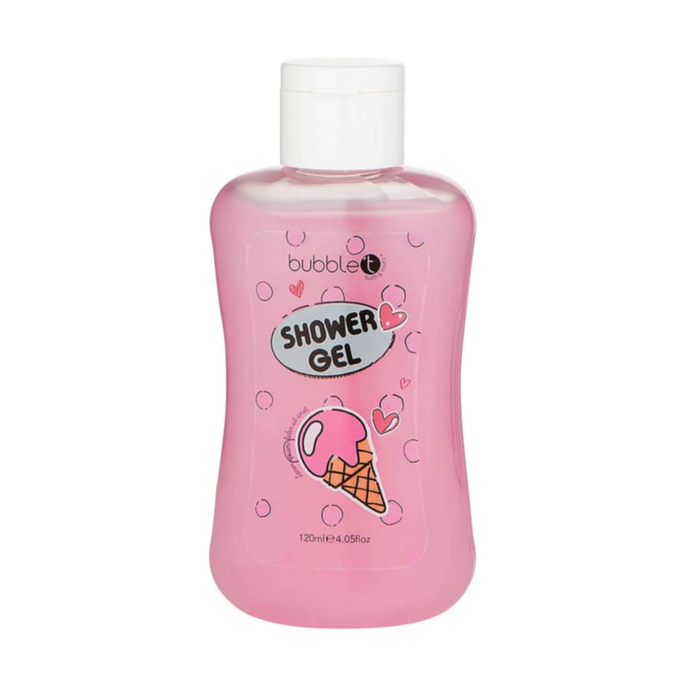 bubble t bath and shower sundae gift set shower gel displayed individually for pamper use