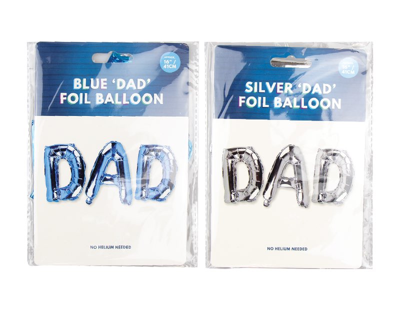 dad foil letter balloon set spelling dad displayed inflated for fathers day decoration