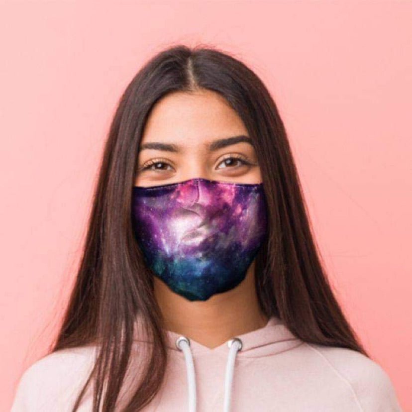 face covering star gazer adult reusable face mask with adjustable straps for daily wear