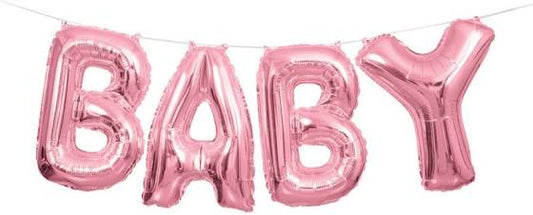 baby shower christening balloon showing detail and shape when inflated