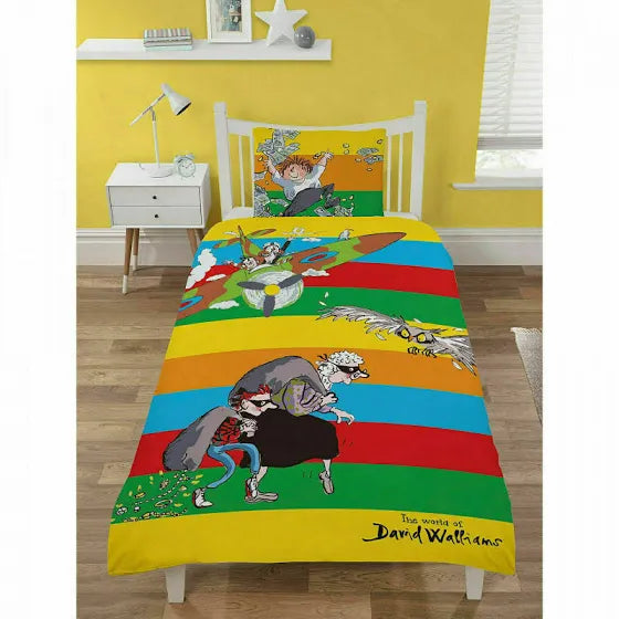 David Walliams children’s single duvet cover with matching Joe Spud pillowcase