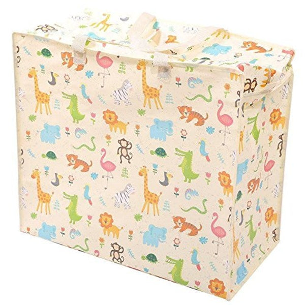 zooniverse jumbo storage & laundry bag with bold design, perfect for organizing laundry, bedding, or household items