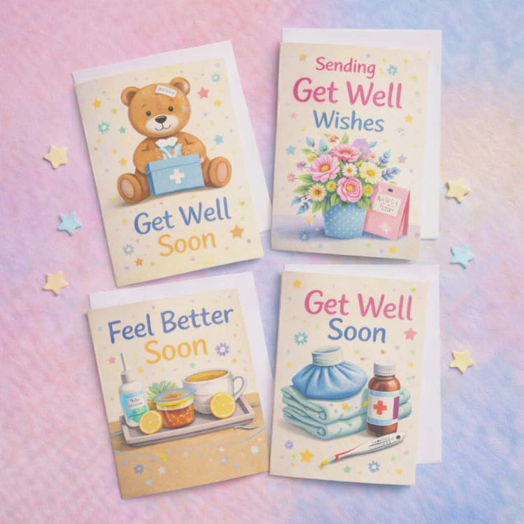 get well soon cards collection featuring thoughtful supportive designs to send comfort and recovery wishes