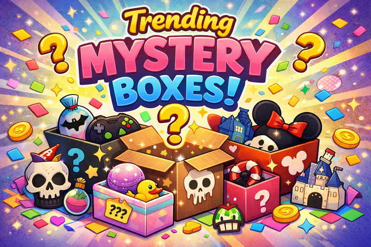 mystery bags and boxes collection featuring themed surprise gifts curated for fun value and excitement
