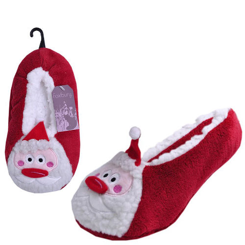 christmas adults santa slipper socks, festive santa design, soft and comfortable, available in small and medium sizes, perfect for cozy winter nights