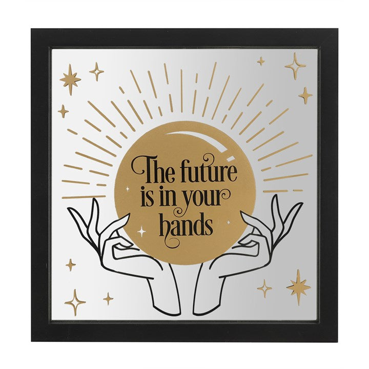 fortune teller mirrored wall hanging front view crystal ball design decorative wall art