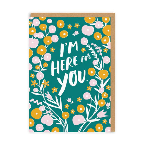 supportive greeting card with gentle message offering comfort reassurance and emotional support