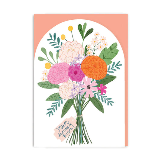 mum thanks a bunch greeting card with heartfelt message and envelope suitable for mixed occasions