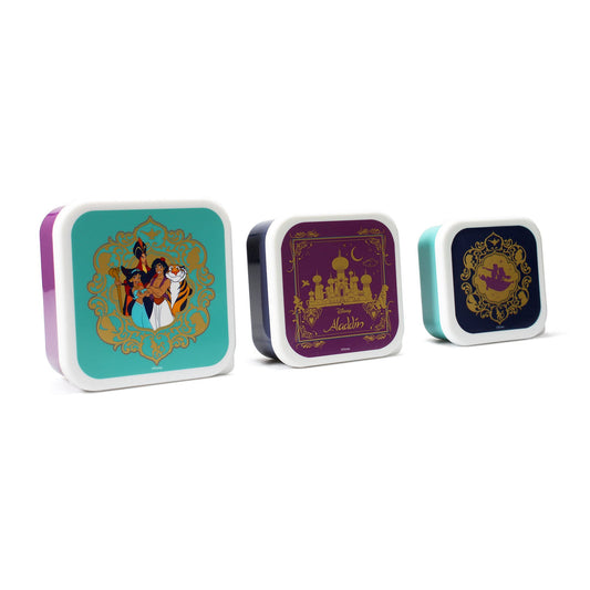 Disney Aladdin snack boxes set of 3 stacking food storage containers