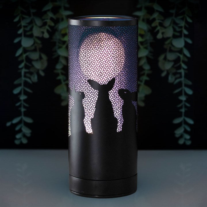 moon gazing hares aroma lamp lisa parker purple glowing metal lamp