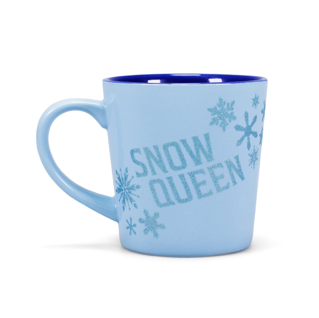 Disney Frozen Elsa mug with glitter snowflake artwork