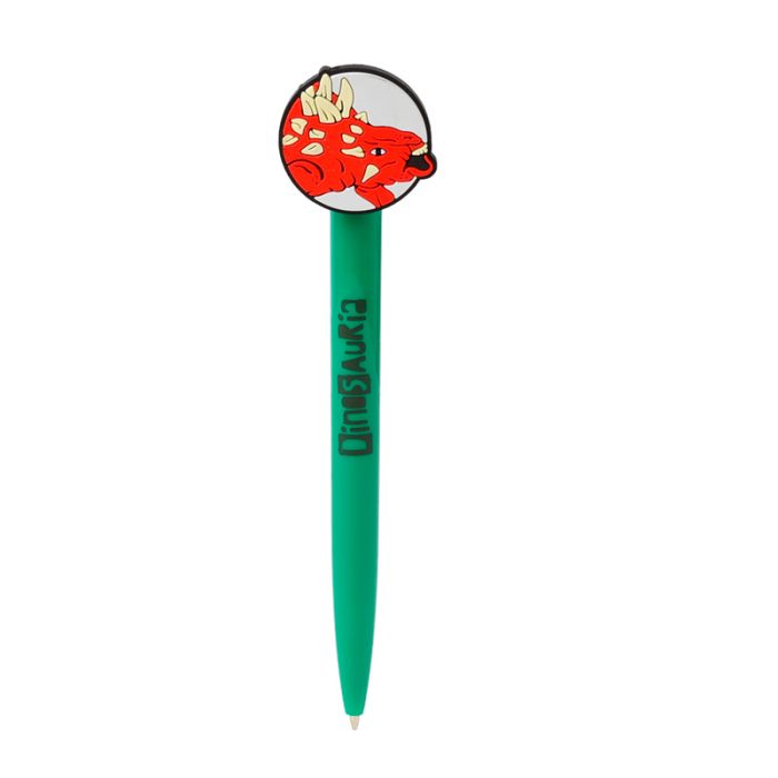 Dinosaur-themed black ink pen with hidden dinosaur reveal feature