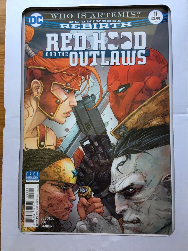 dc comics red hood and the outlaws who is artemis comic cover in clip frame