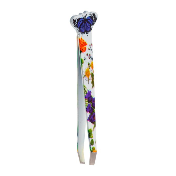 blue butterfly meadows tweezers with pointed and slanted tips