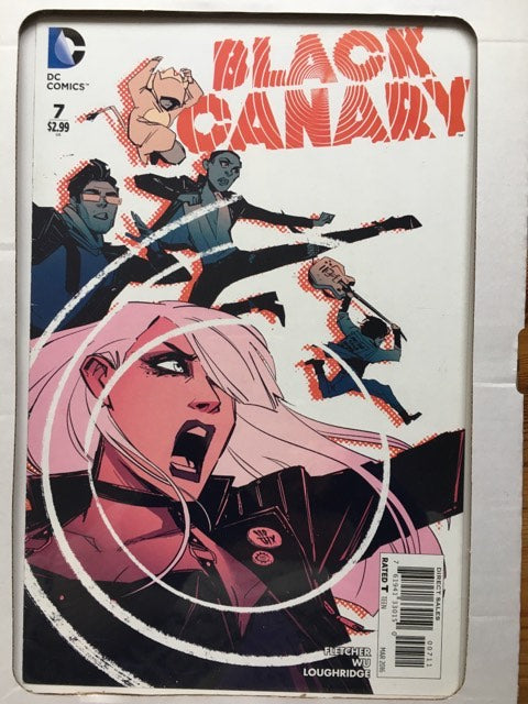 dc comics black canary guitar comic cover displayed in simple clip frame