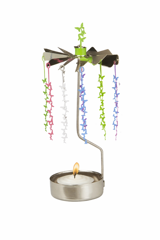 butterflies spinning carousel tealight holder decorative candle holder with moving light reflections