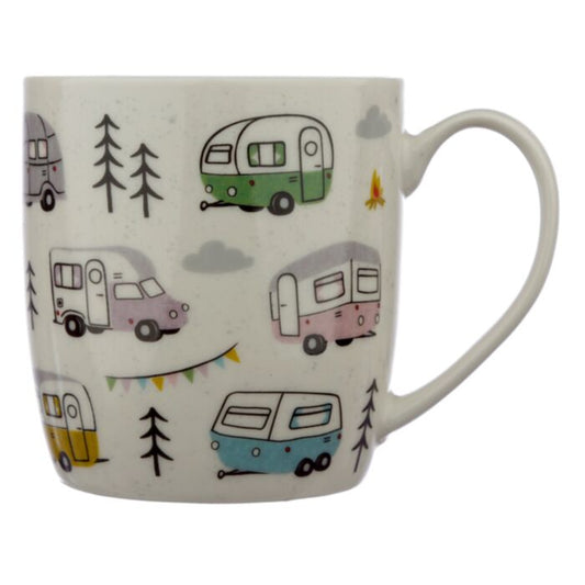 caravan porcelain mug showing detailed design and practical everyday shape