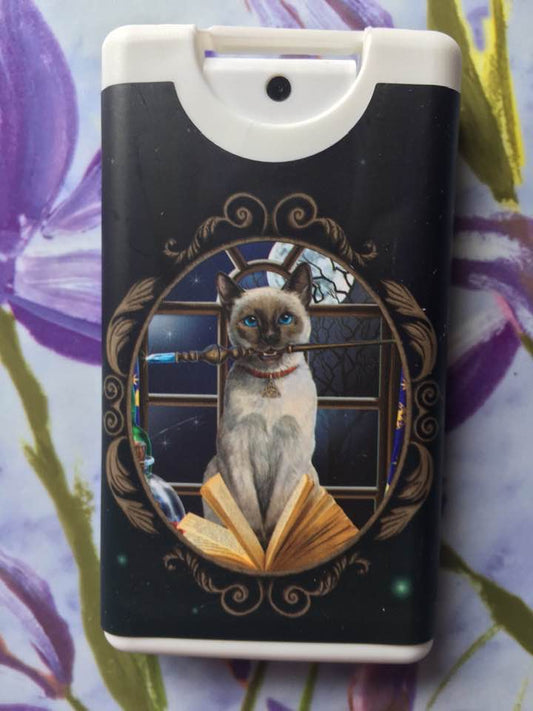 lisa parker cat design refillable hand sanitiser spray bottle compact travel size