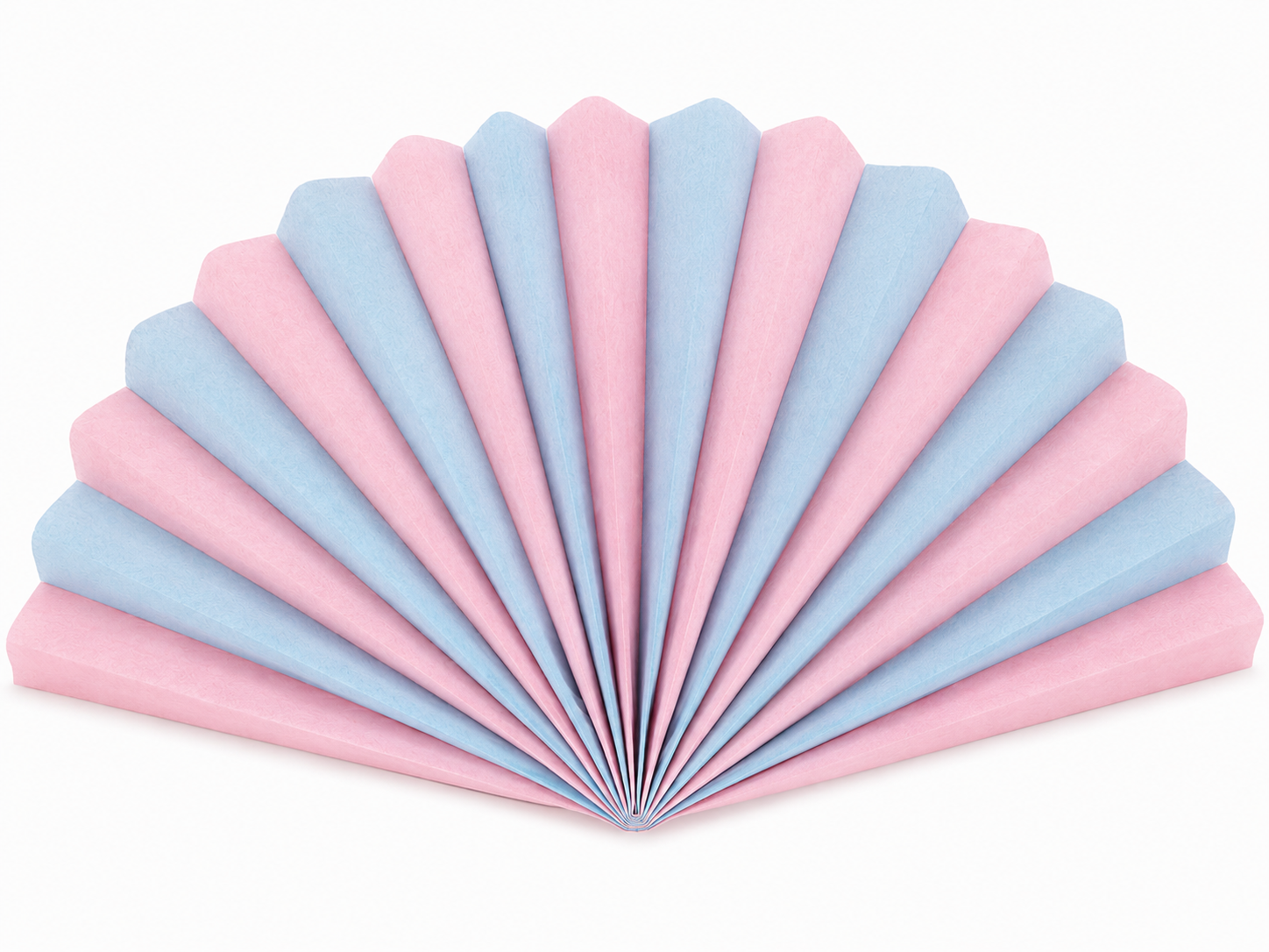 pastel tissue paper pack in baby pink and baby blue concertina display, perfect for gift wrapping crafts and party presentation