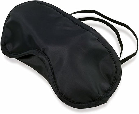black sleep eye mask for adults designed to block light and support restful sleep