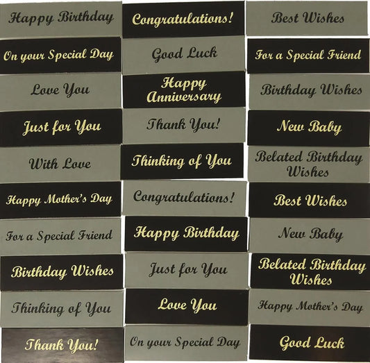 gatsby chic words embellishments pack of 100 for card making and scrapbooking