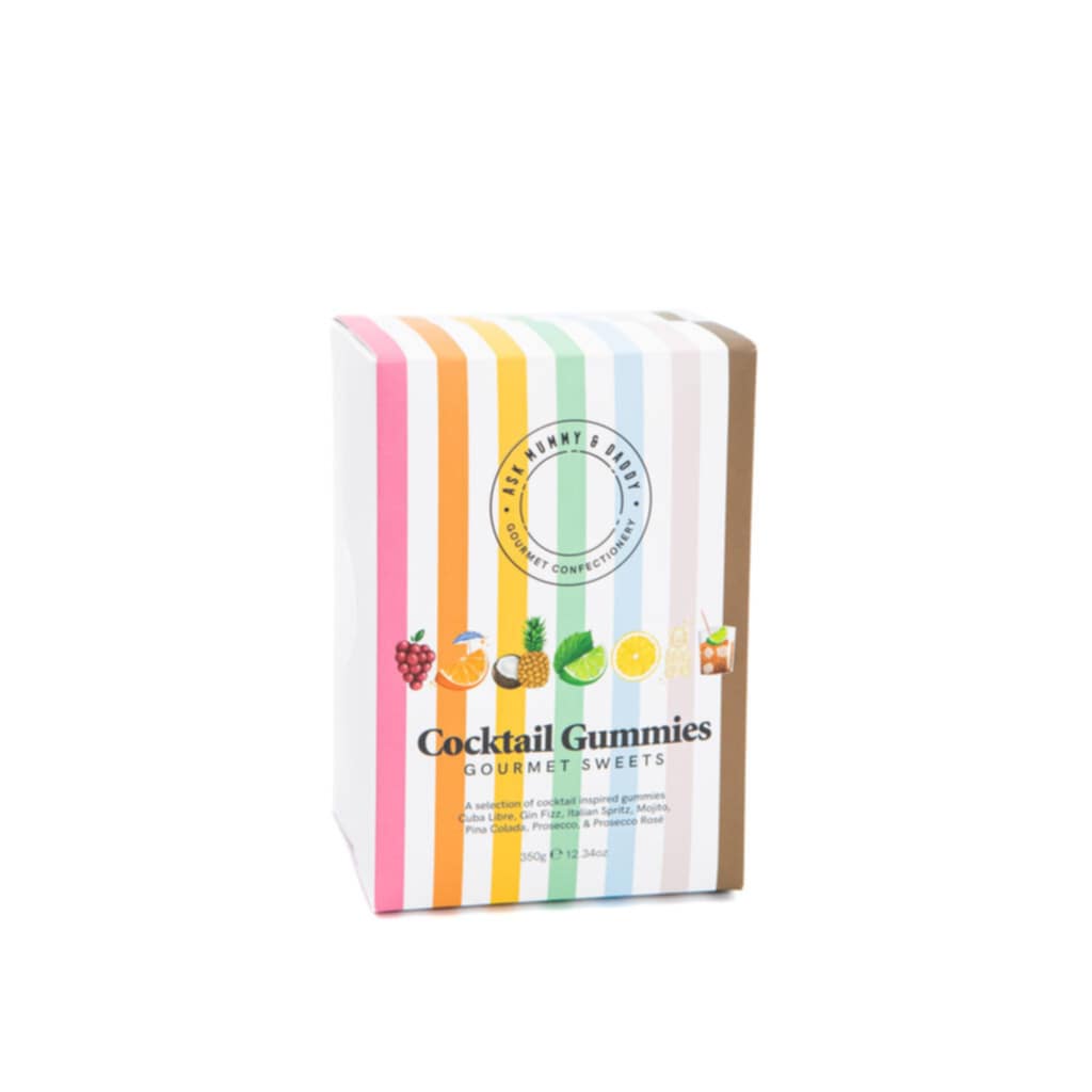 gourmet gummies cocktail gift box packaged presentation ready for gifting