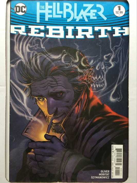 dc comics the hellblazer rebirth comic cover displayed in clear clip frame