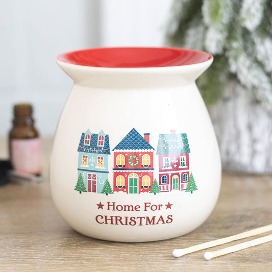 christmas home for christmas ceramic oil burner displayed in a cosy home setting