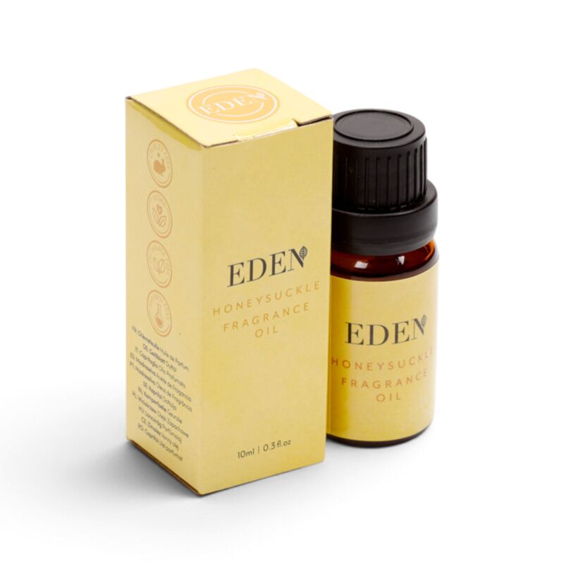 boxed eden honeysuckle fragrance oil beside unboxed 10ml bottle
