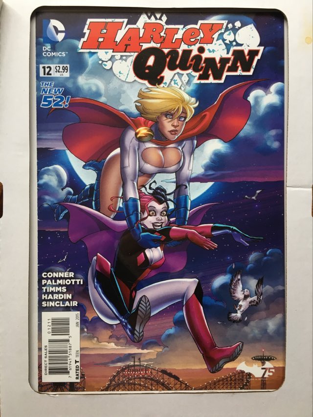 dc comics harley quinn january 2015 comic cover displayed in simple clip frame