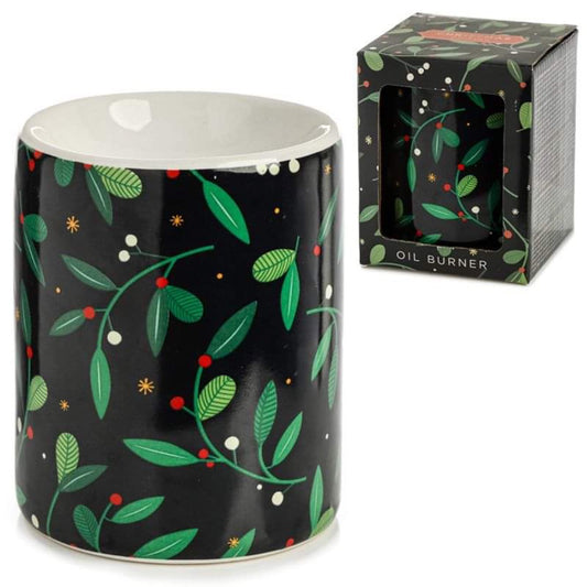christmas mistletoe berries ceramic oil burner festive home decor
