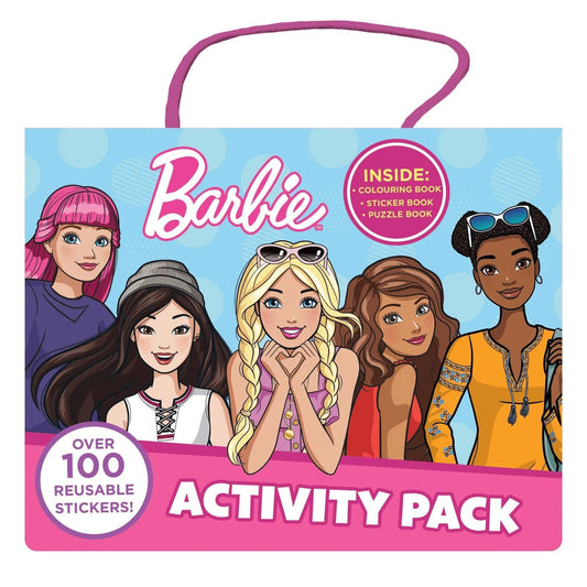 Barbie activity pack boxed set for children with colouring puzzles and stickers
