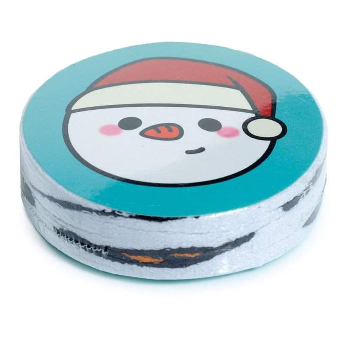 christmas festive friends compressed travel towel, packaged with festive design, makes a great holiday gift or stocking filler