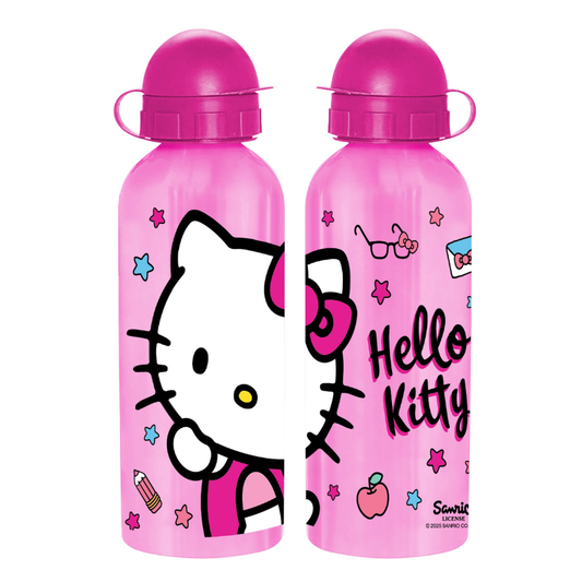 Hello Kitty Aluminium Bottle with Pop-Up Straw