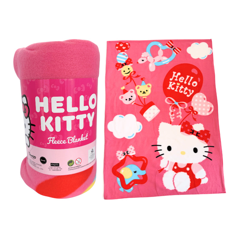 hello kitty fleece blanket featuring a cute character design for cosy comfort