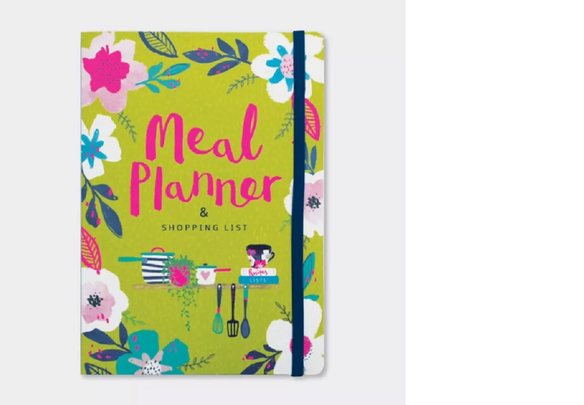 meal planner and shopping list organiser notebook front cover stationery planning pad