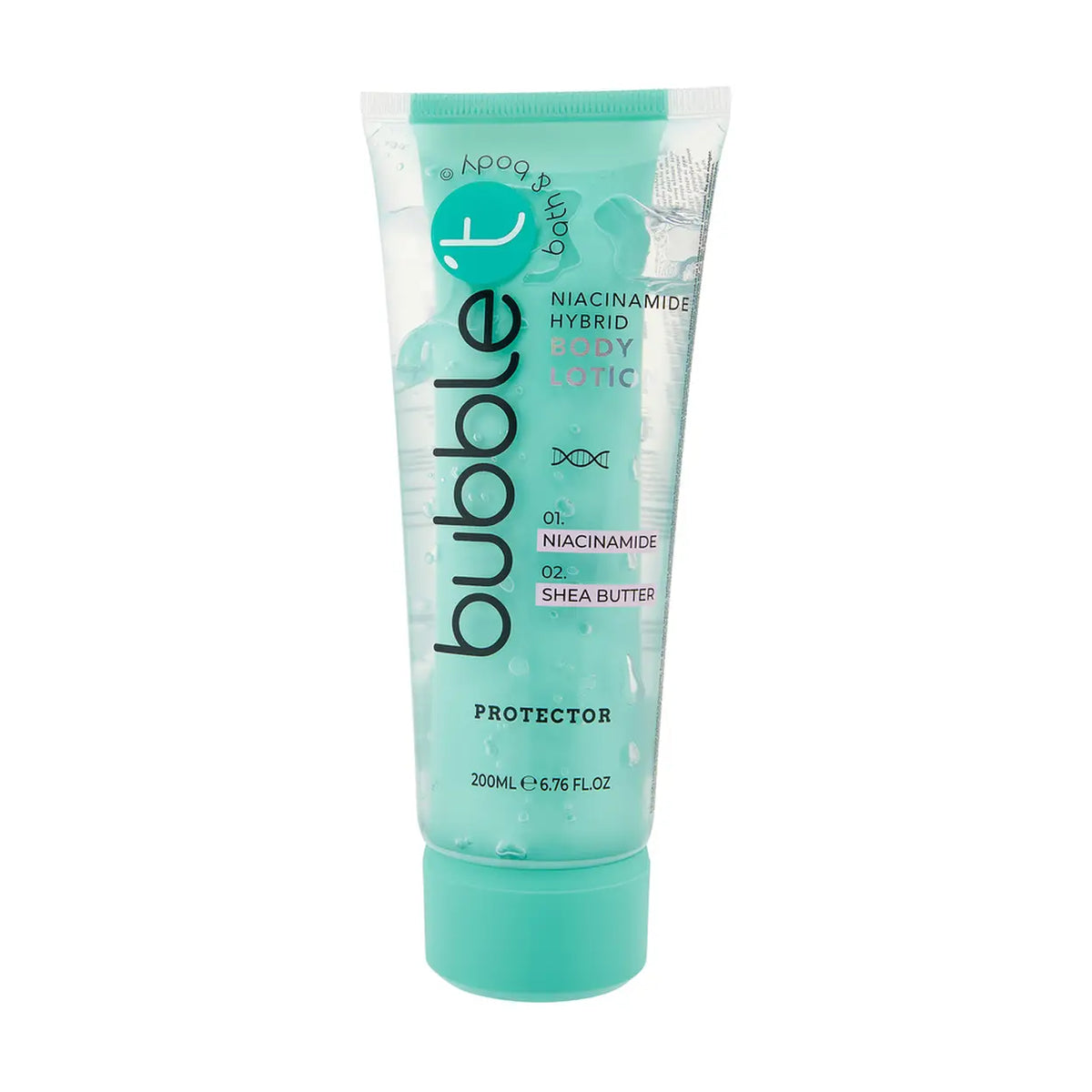 bubble t hybrid body lotion with niacinamide and shea butter
