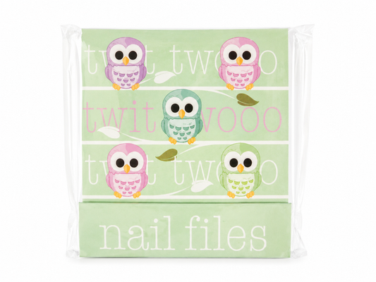 owl matchbook nail files green variant, compact pocket sized nail care set, perfect for handbags travel or beauty kits