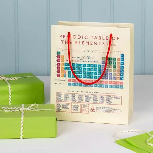 periodic table of the elements gift bag science themed paper bag for gifting