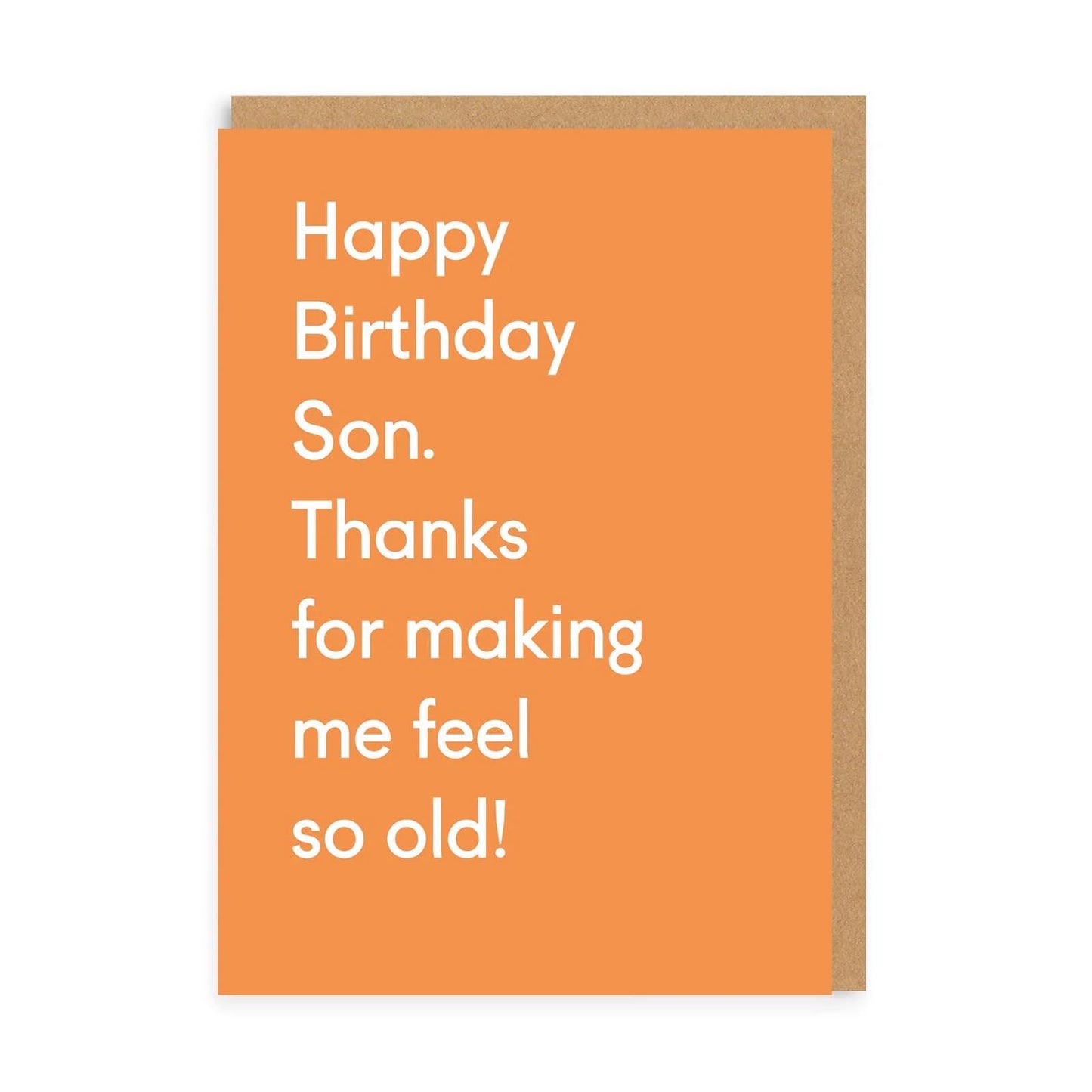 happy birthday son humorous greeting card with playful design by twin pines
