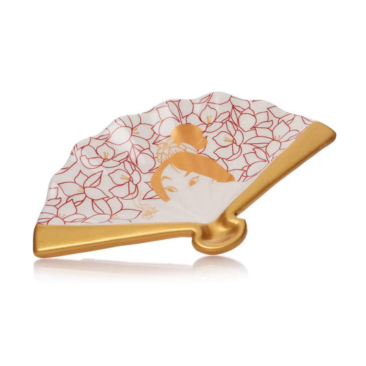Disney Mulan jewellery dish fan shaped decorative trinket dish