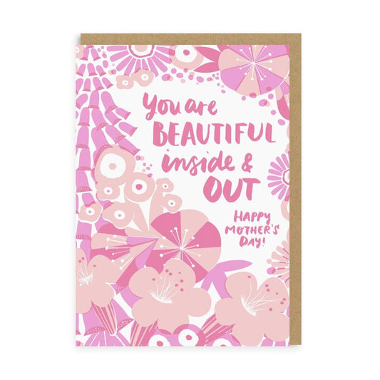 beautiful mum mother’s day card printed on quality card with heartfelt message design blank inside