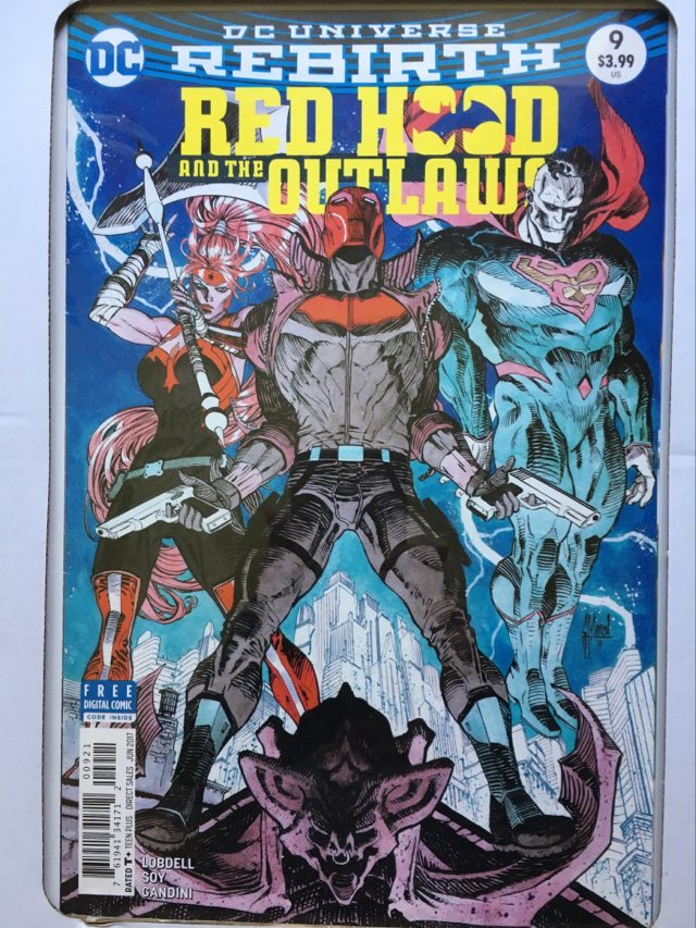 dc comics red hood and the outlaws rebirth comic cover in clip frame