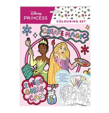 Disney Princess colouring set with stickers and pencils