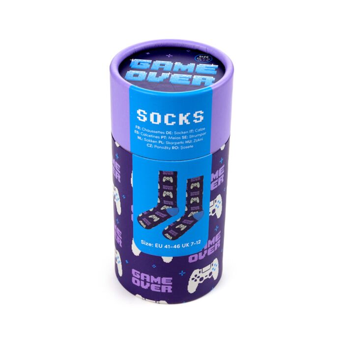 game over socks variant design presented as fun gift for gamers